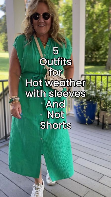 You asked! Here ya go! 

I think the gauze pieces are such a great hot weather option 
Gap Green dress size large reg
Gibson look joggers and top size L. 10% off code NANETTE10
Gap wide leg pants size large petite and shirt size large 
Avara gauze blouse and linen-ish palazzo pants both size XL 20% off this weekend only code JUNE20
Madewell camp shirt it is not sheer size Large 

Linking my bags and shoes too! And a few cute green dresses since this one is limited in sizes. The Boden dresses can be ordered in a “long”

Summer outfits vacation outfits 

#LTKFindsUnder100 #LTKMidsize #LTKOver40