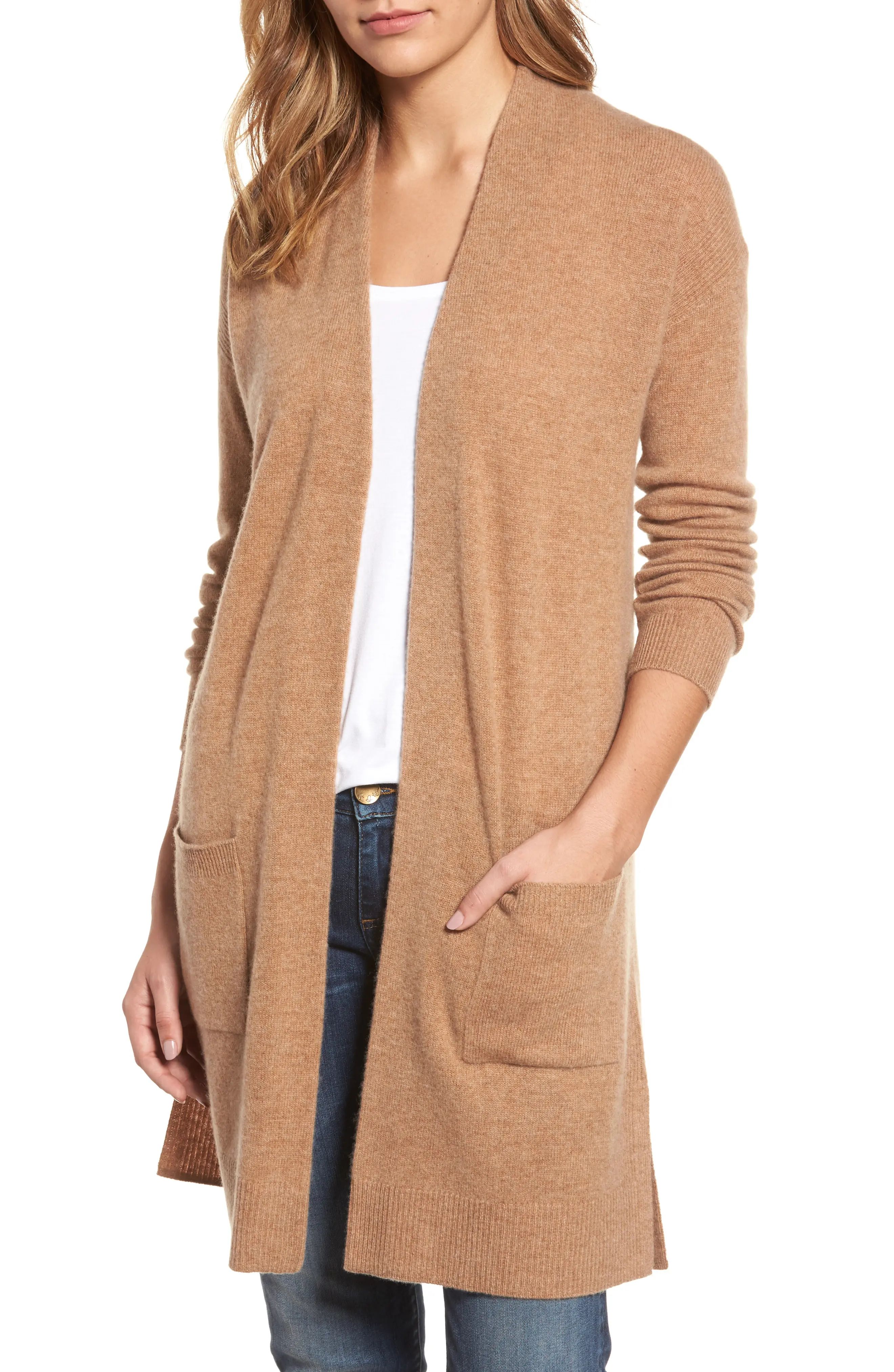 Rib Knit Wool & Cashmere Cardigan | Nordstrom