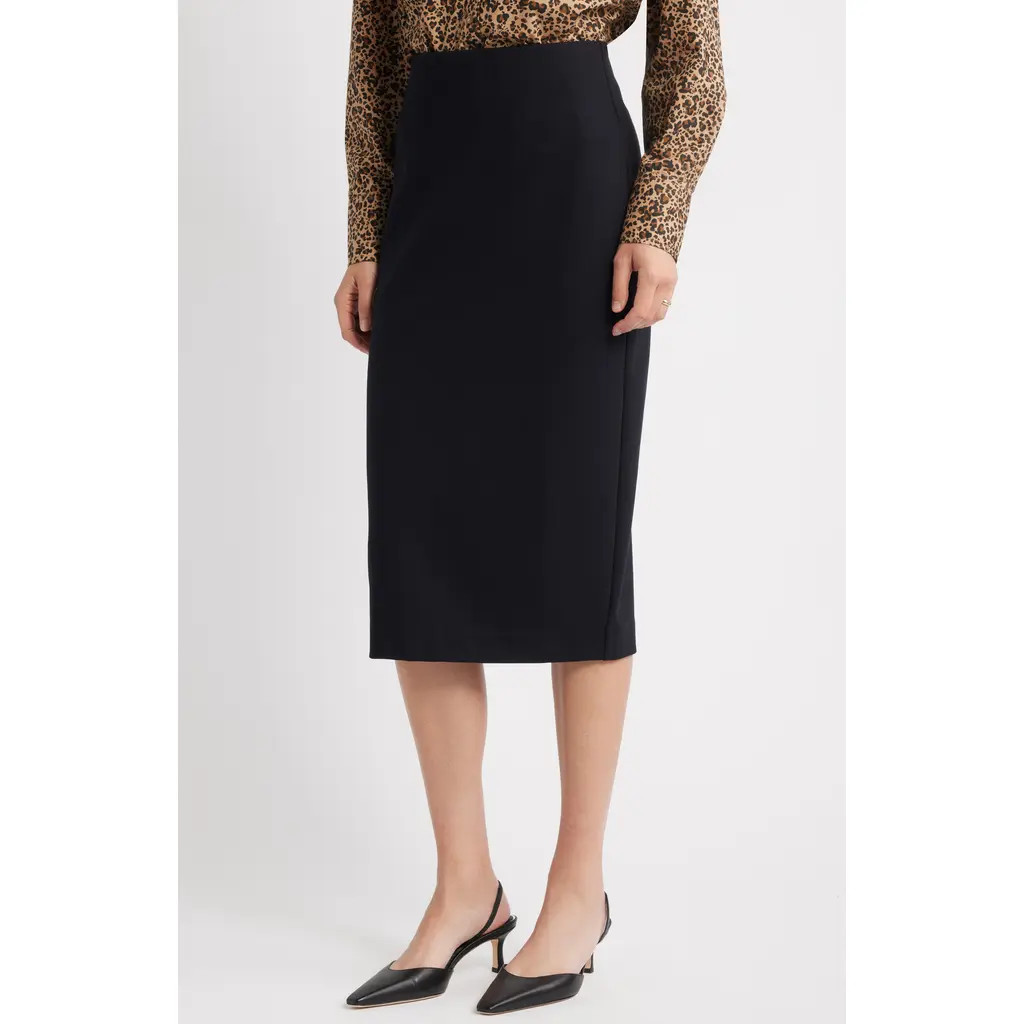Caslon® Ponte Pencil Skirt in Black at Nordstrom Rack, Size X-Large | Nordstrom Rack