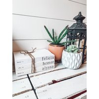 Bookstacks With Names + Month & Day | Etsy (US)