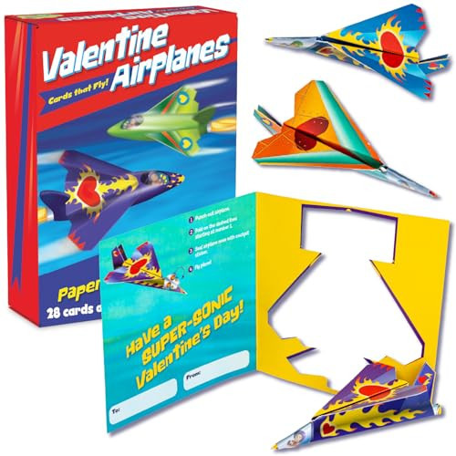 PEACEABLE KINGDOM Card Paper Plane Super Valentines, 1 EA | Amazon (US)