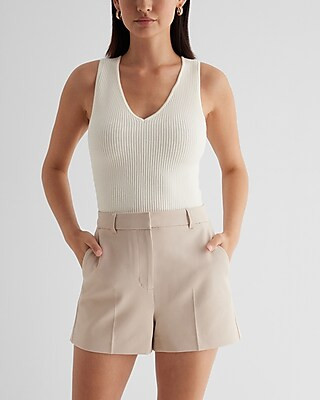 Editor Super High Waisted Tailored Shorts | Express
