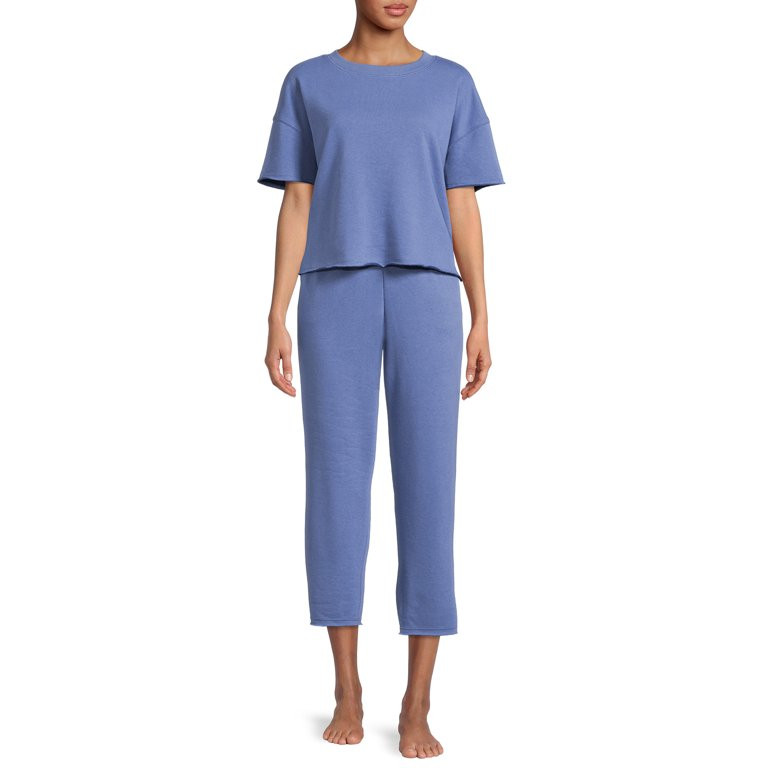 Secret Treasures Women's and Women's Plus Sleep Top and Pants, 2-Piece | Walmart (US)