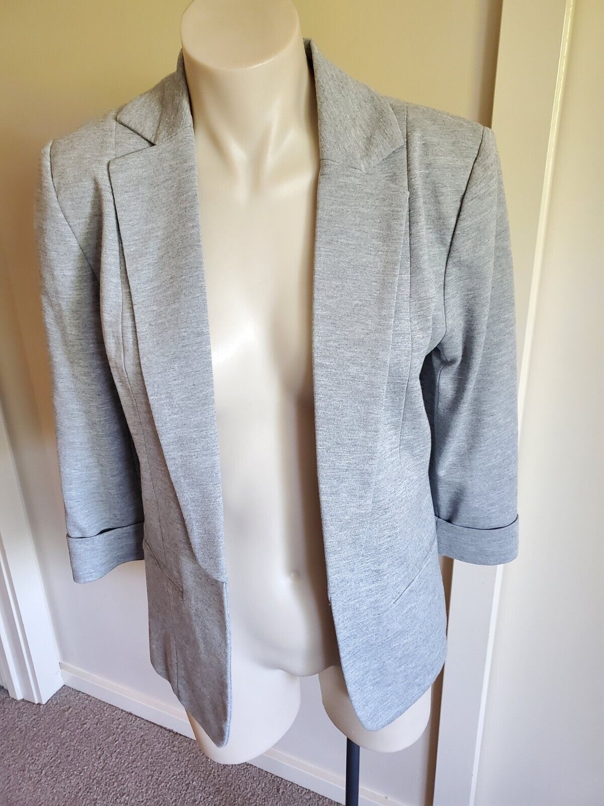 TABLE EIGHT black size 8  JEANSWEST XS jacket women smart casual grey open work | eBay AU