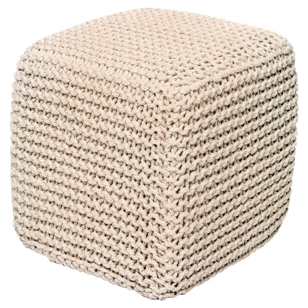 Ivory Jute Square Pouf - Anji Mountain | Target