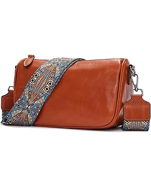 Leather Purse Crossbody Bag for Women: Genuine Leather Purses for Women Trendy - Small Shoulder C... | Amazon (US)