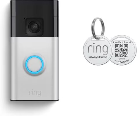 Ring Doorbell with Pet Tag WiFi Pet Camera Bundle, Satin Nickel | Chewy