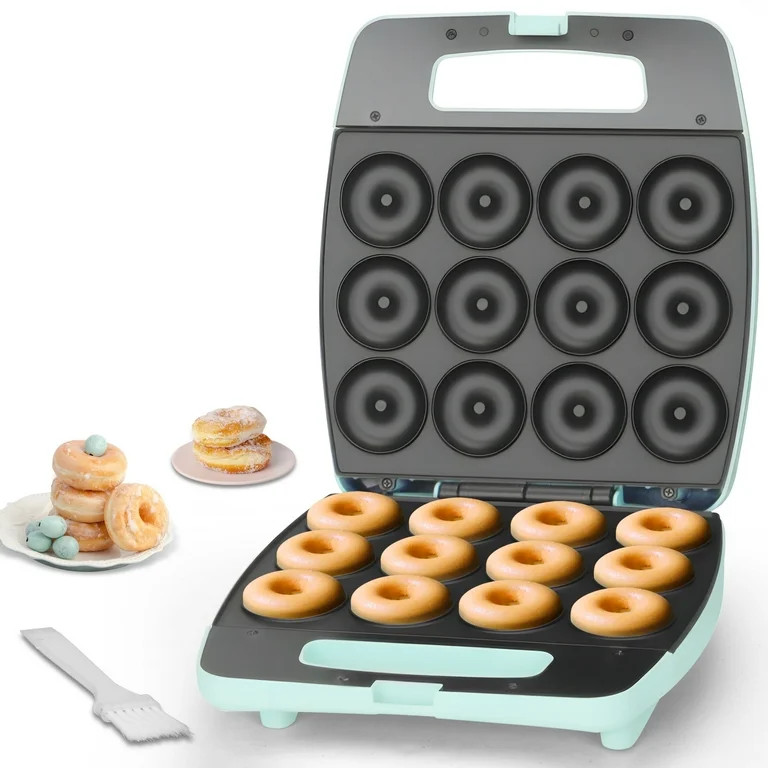 Mailand Mini Donut Maker Machine, Bake 12 x 2.2 Inch Mini Doughnuts, Electric Doughnut Maker, Non... | Walmart (US)