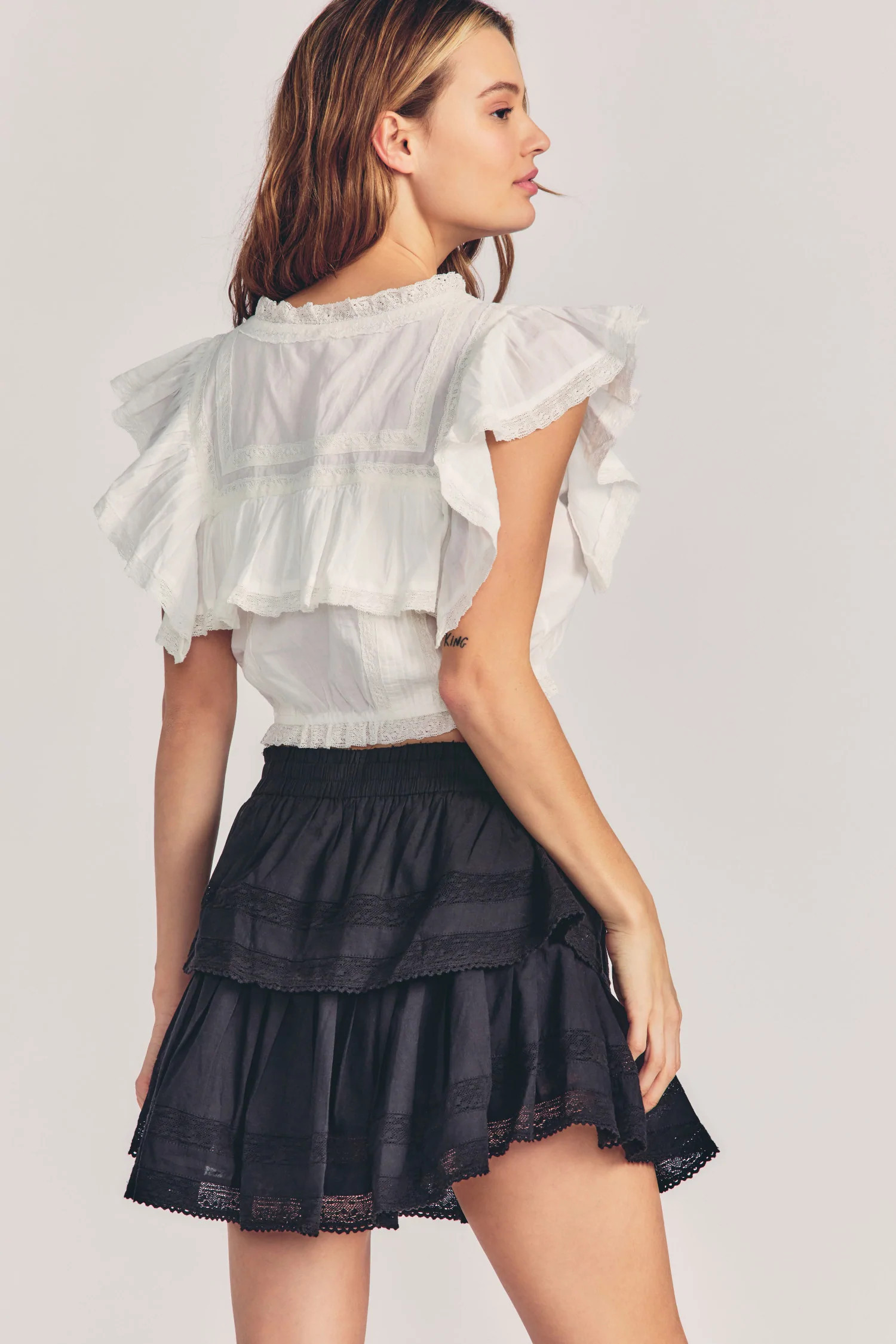 Ruffle Mini Skirt | LOVESHACKFANCY