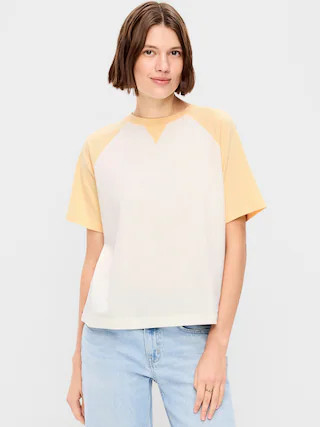Vintage Crew-Neck Raglan T-Shirt | Old Navy (US)