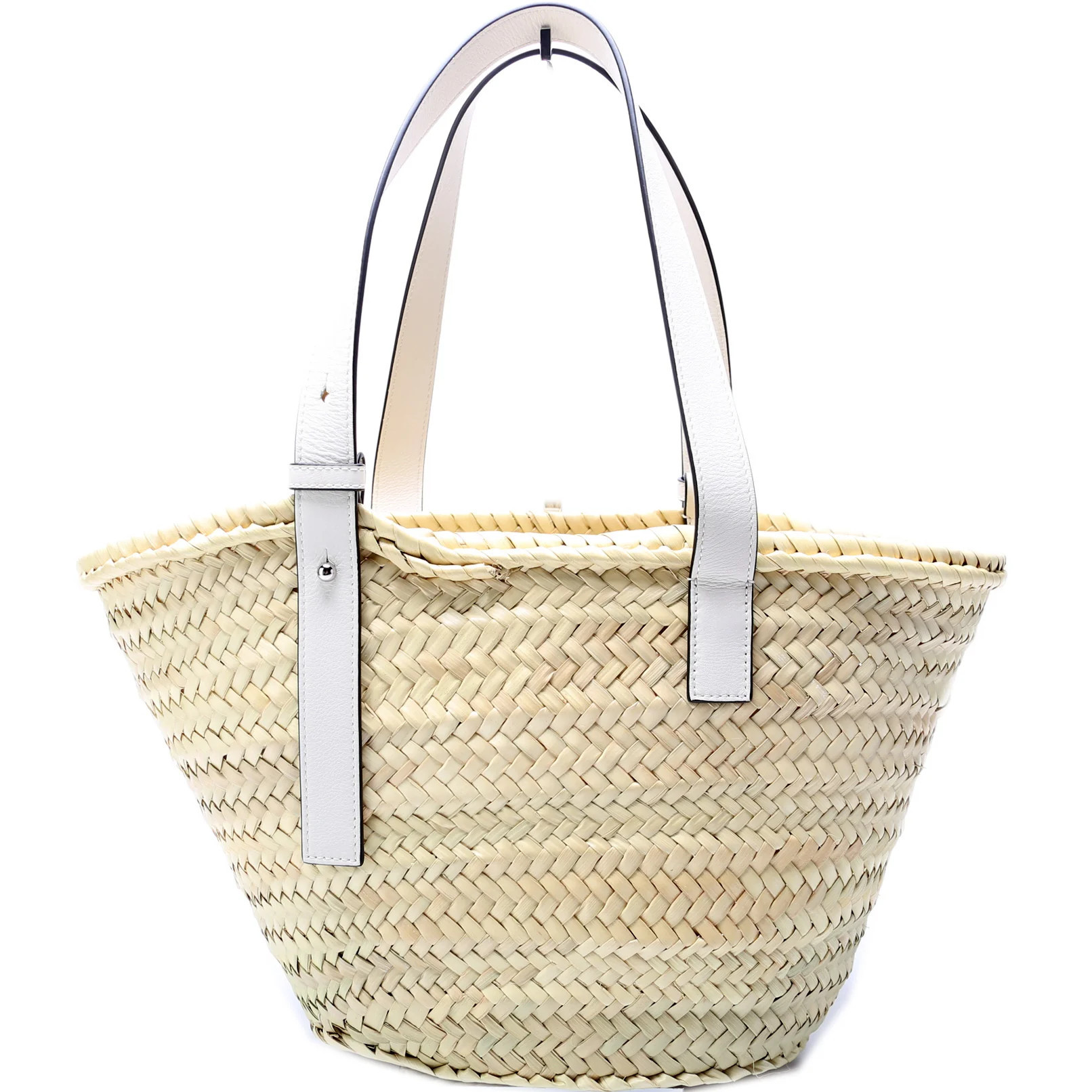 Palm Leaf Woven Basket Bag Medium | Keeks Designer Handbags