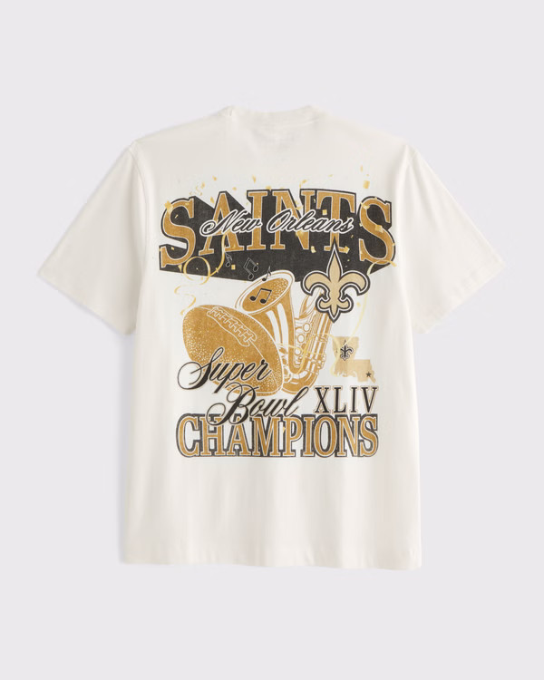 Men's New Orleans Saints Graphic Tee | Men's Tops | Abercrombie.com | Abercrombie & Fitch (US)