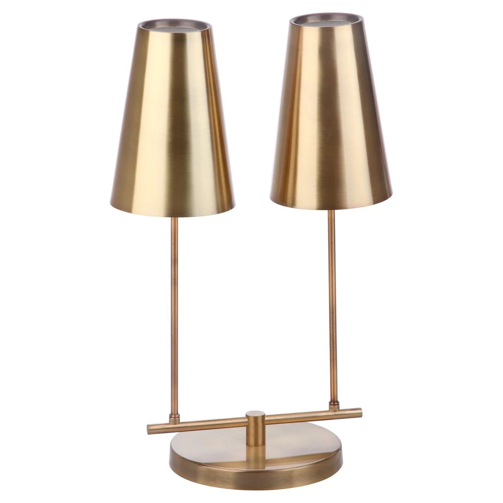 Safavieh Rianon Double Light 22.5-Inch H Table Lamp, Brass Gold | Walmart (US)