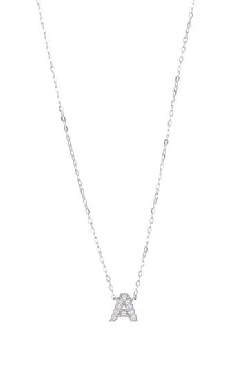 Pave CZ Initial Pendant Necklace | Nordstrom Rack