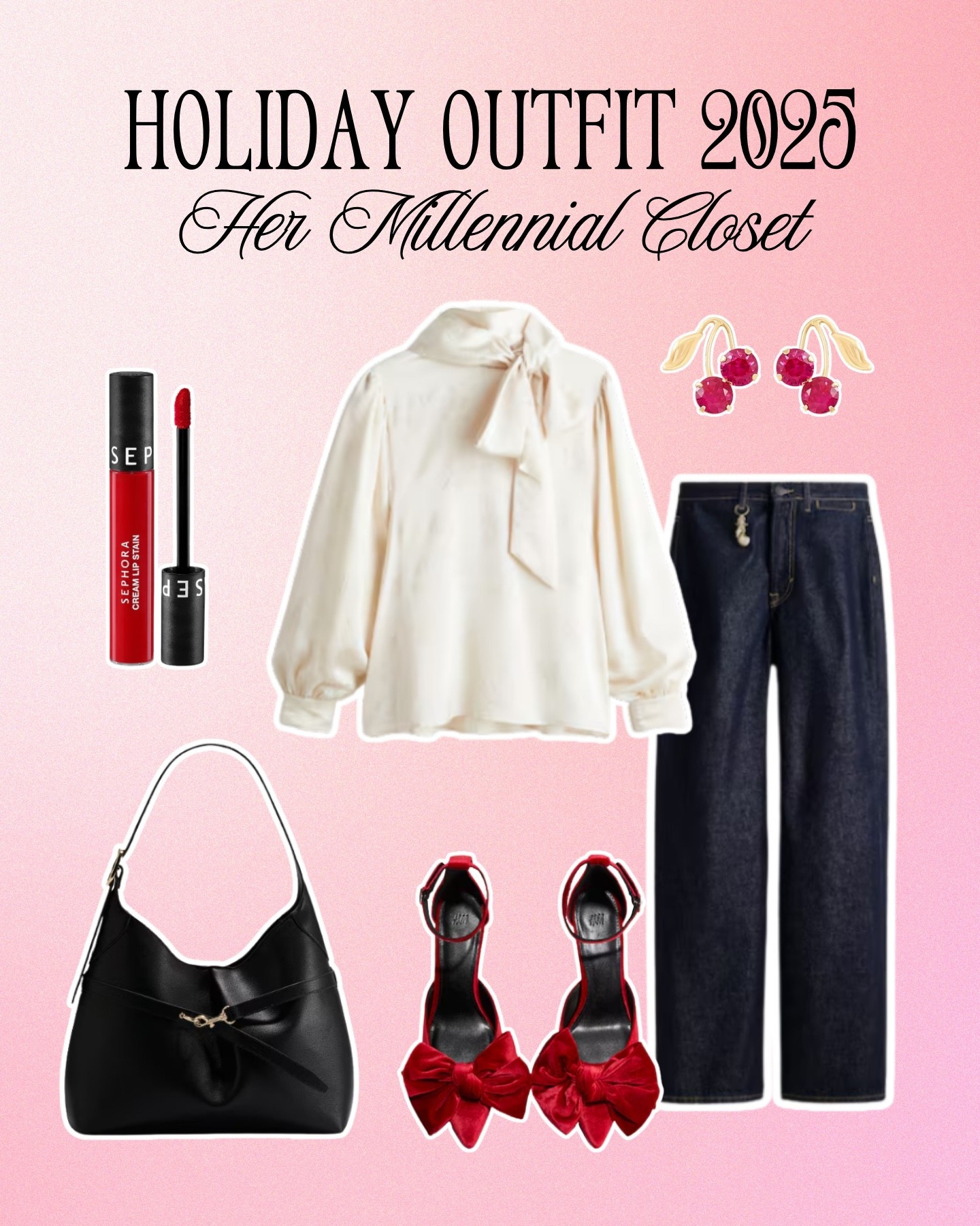 White, denim and red? Its a perfect fit Sis! 

#LTKHoliday #LTKCyberWeek #LTKootd