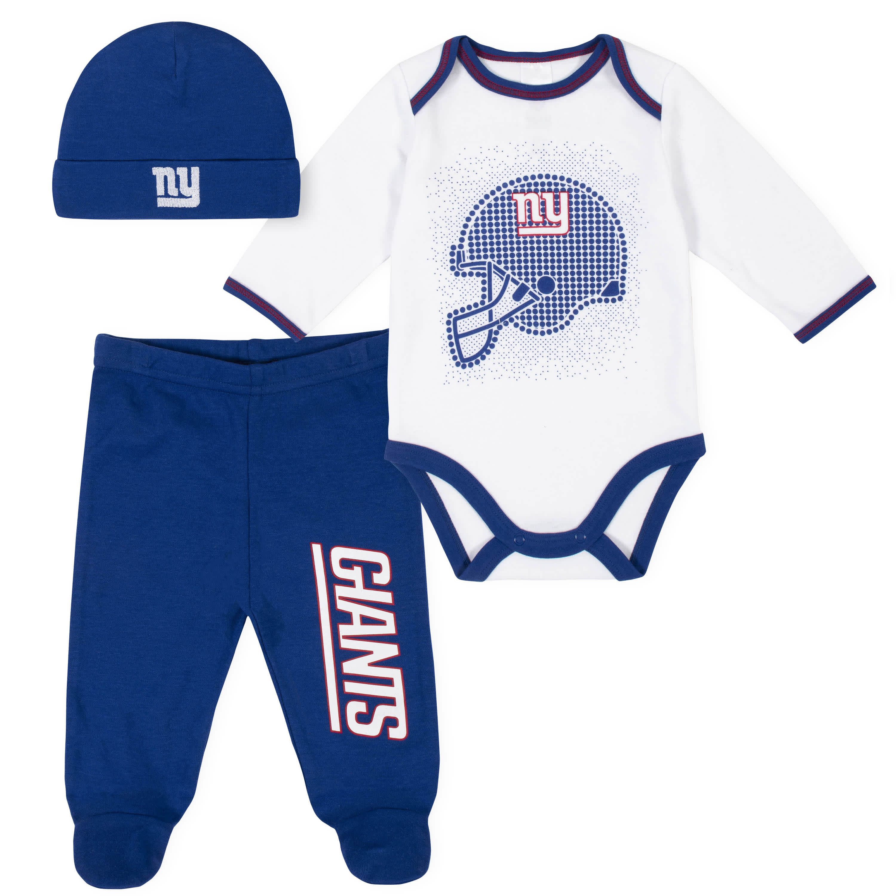 3-Piece Baby Boys New York Giants Bodysuit, Pant, and Cap Set | Gerber Childrenswear