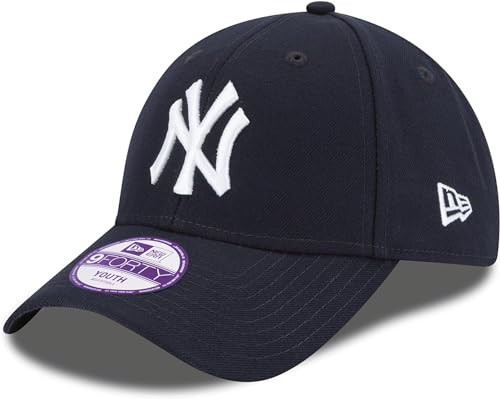 New Era MLB The League Youth 9FORTY Team Color Primary Logo Adjustable Hat Cap One Size Fits All - New York Yankees Navy | Amazon (US)