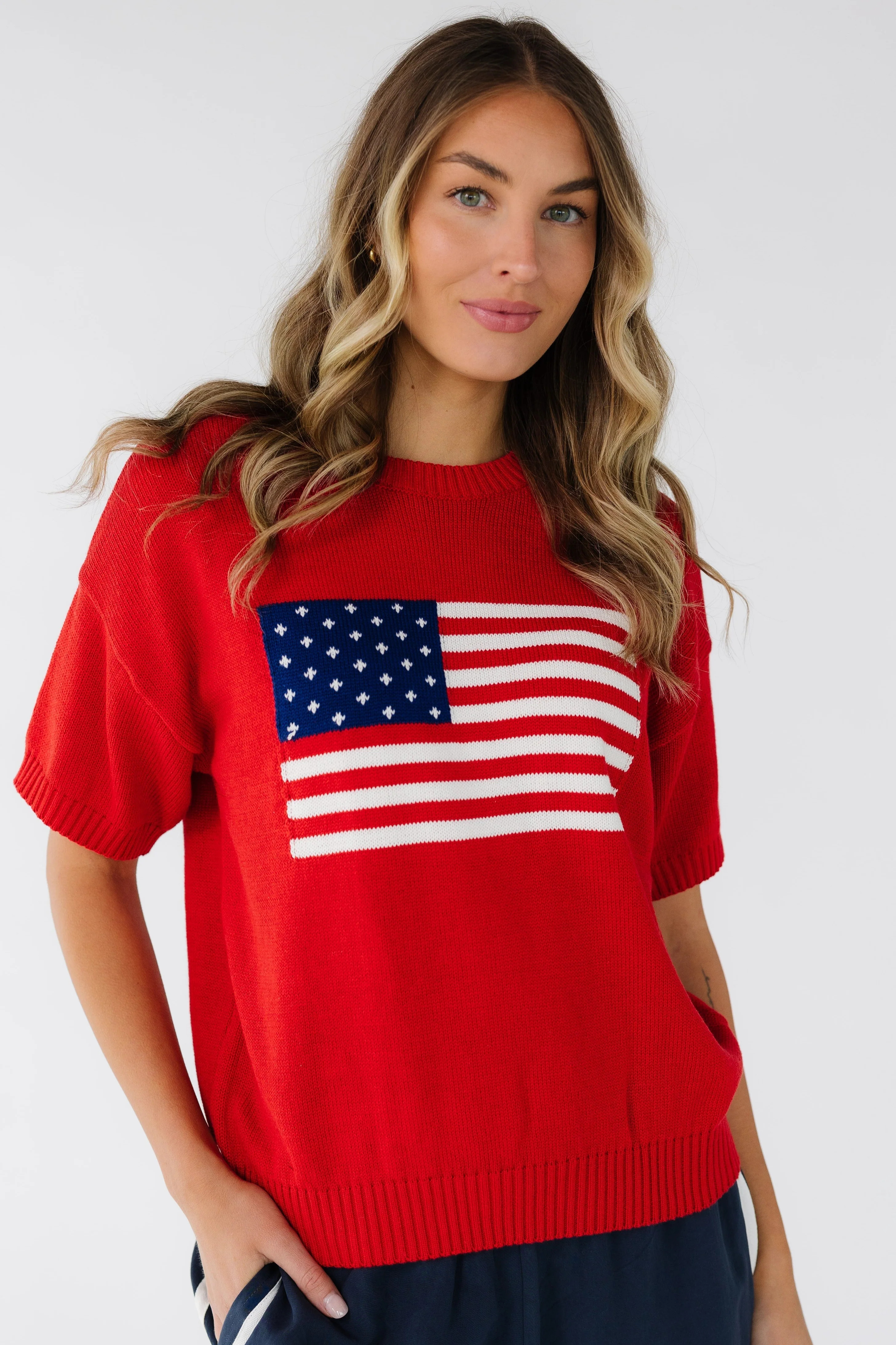 Modest Flag Lite Knit Top | Called To Surf