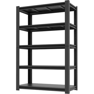 Heavy Duty 5 Tier Adjustable Garage Shelving Unit With 2500Lbs Capacity For Warehouse, Basement, Workshop, And Kitchen Storage | Wayfair North America