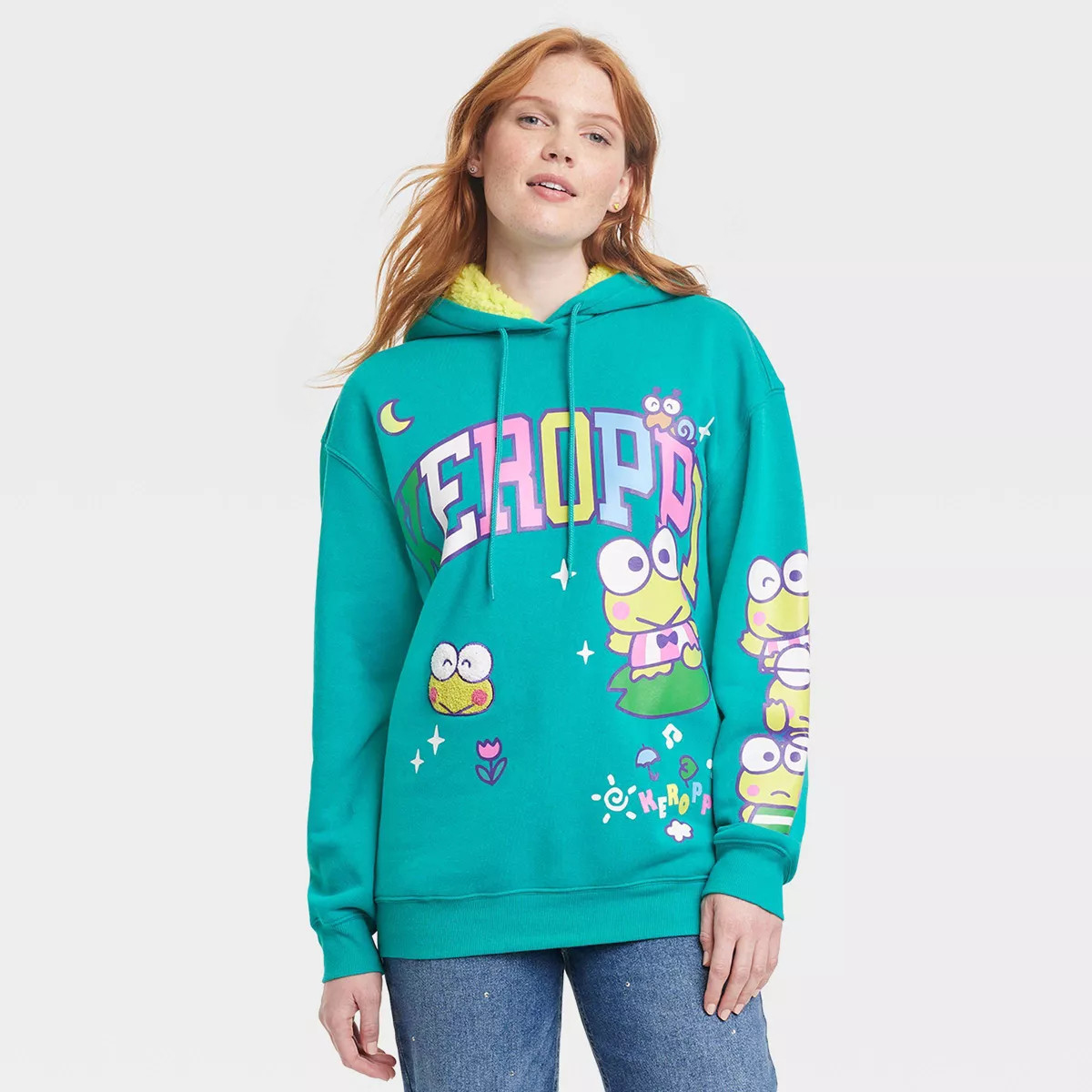 Women's Sanrio Keroppi Graphic Hoodie - Green | Target