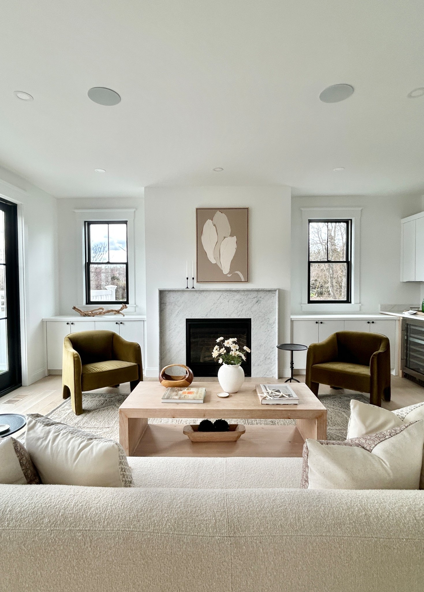 Stunning olive green accent chairs.

#livingroom #accentchairs

#LTKHome