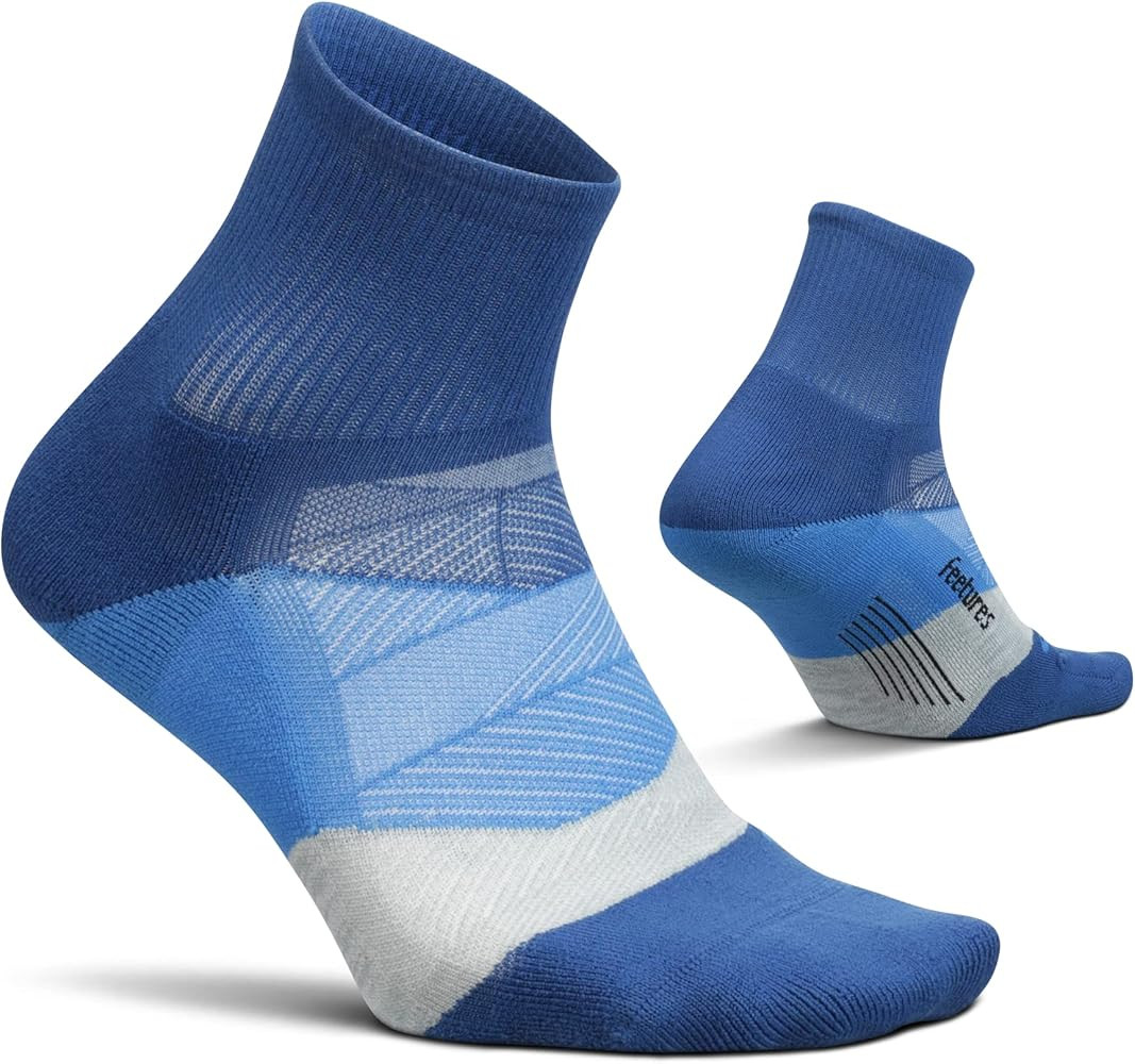 Feetures Elite Light Cushion Quarter - Running Socks for Men & Women - Targeted Compression - Moi... | Amazon (US)