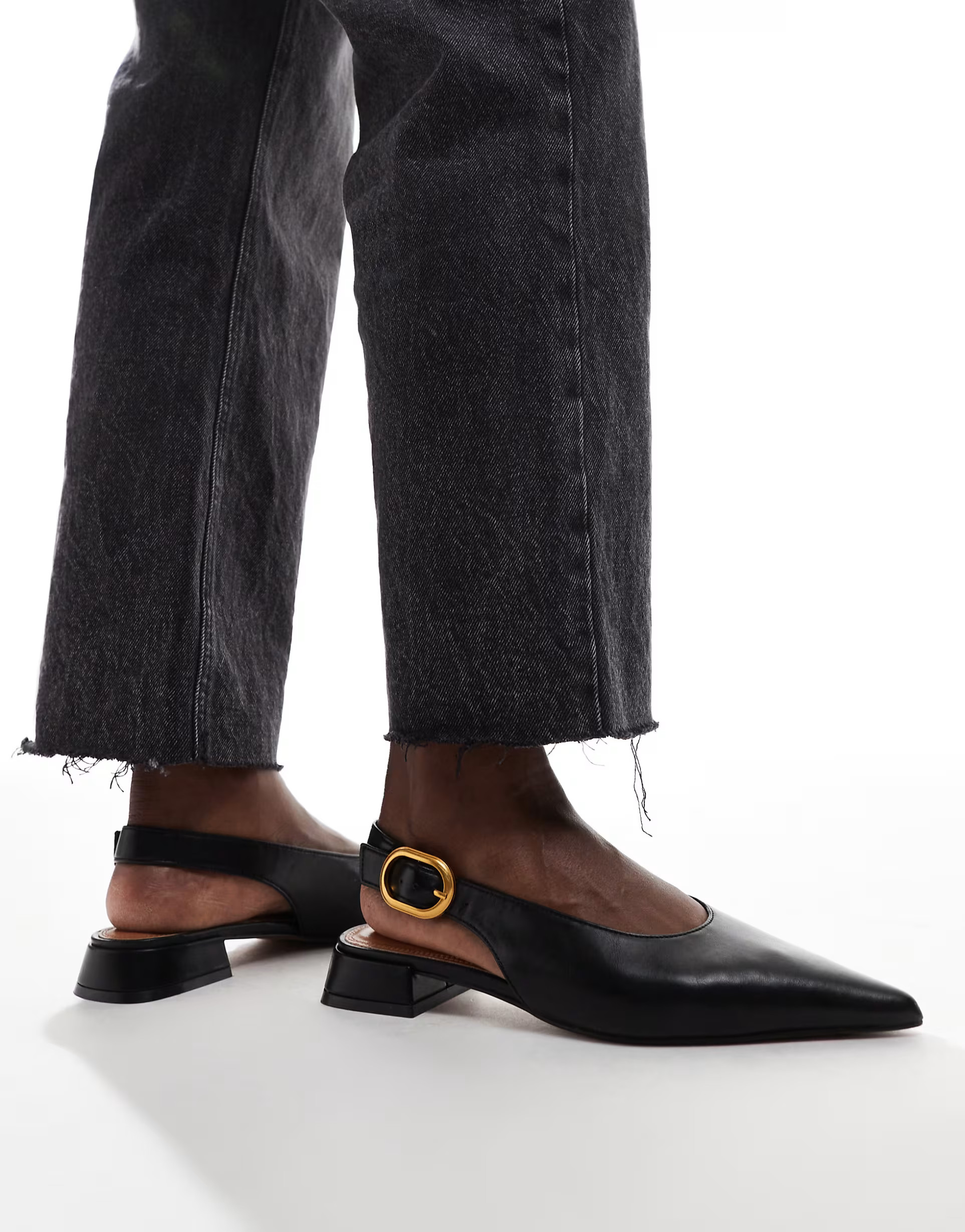 ASOS DESIGN Leonora slingback ballet in black | ASOS (Global)