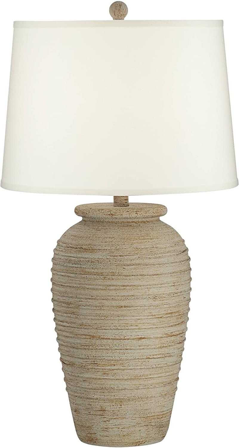 John Timberland Austin Country Cottage Southwest Style Jug-Shaped Table Lamp 28" Tall Sand Tone D... | Amazon (US)
