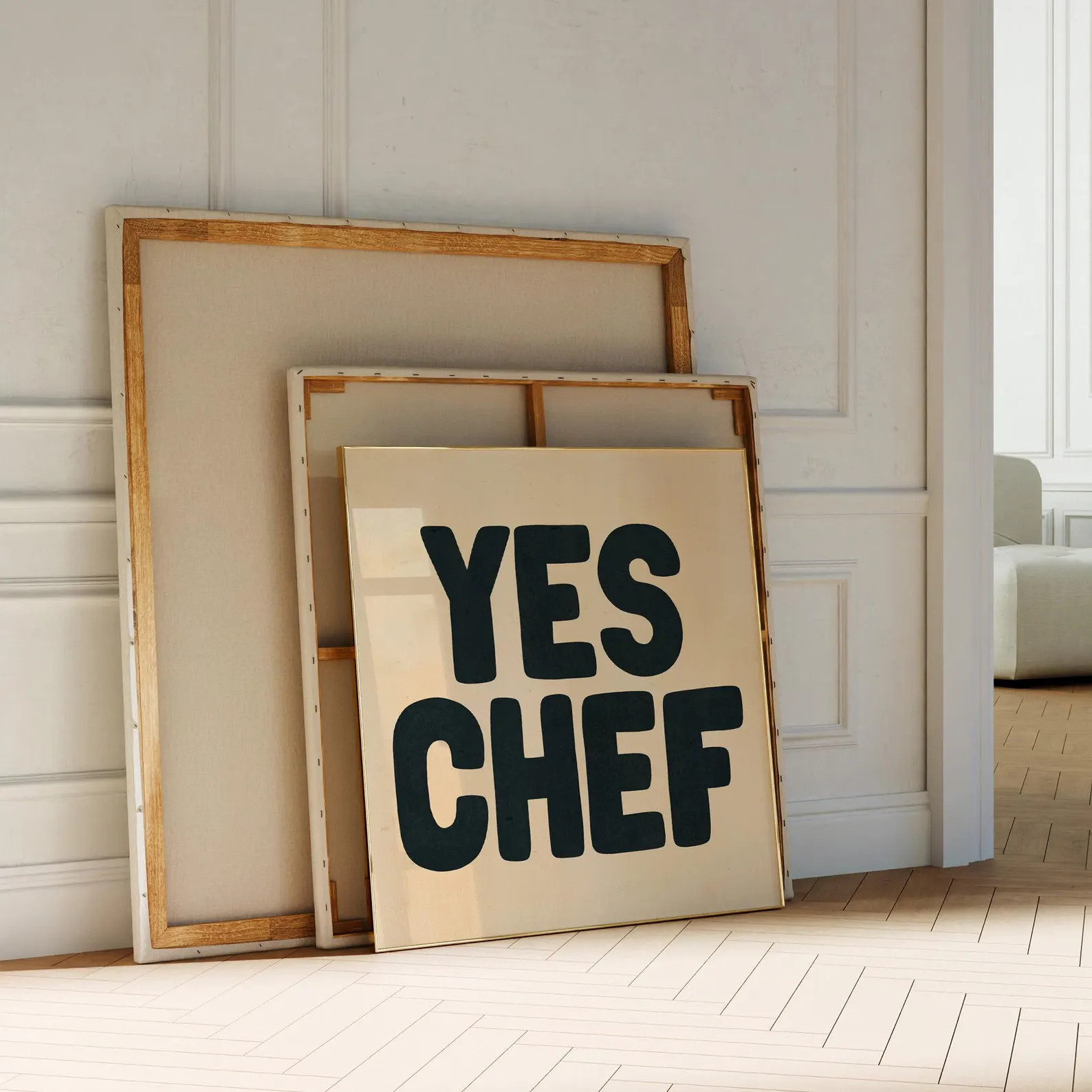 Yes Chef Dining Room and Kitchen Wall Art - Black Kitchen Print Chef Print Aesthetic Kitchen Deco... | Etsy (US)