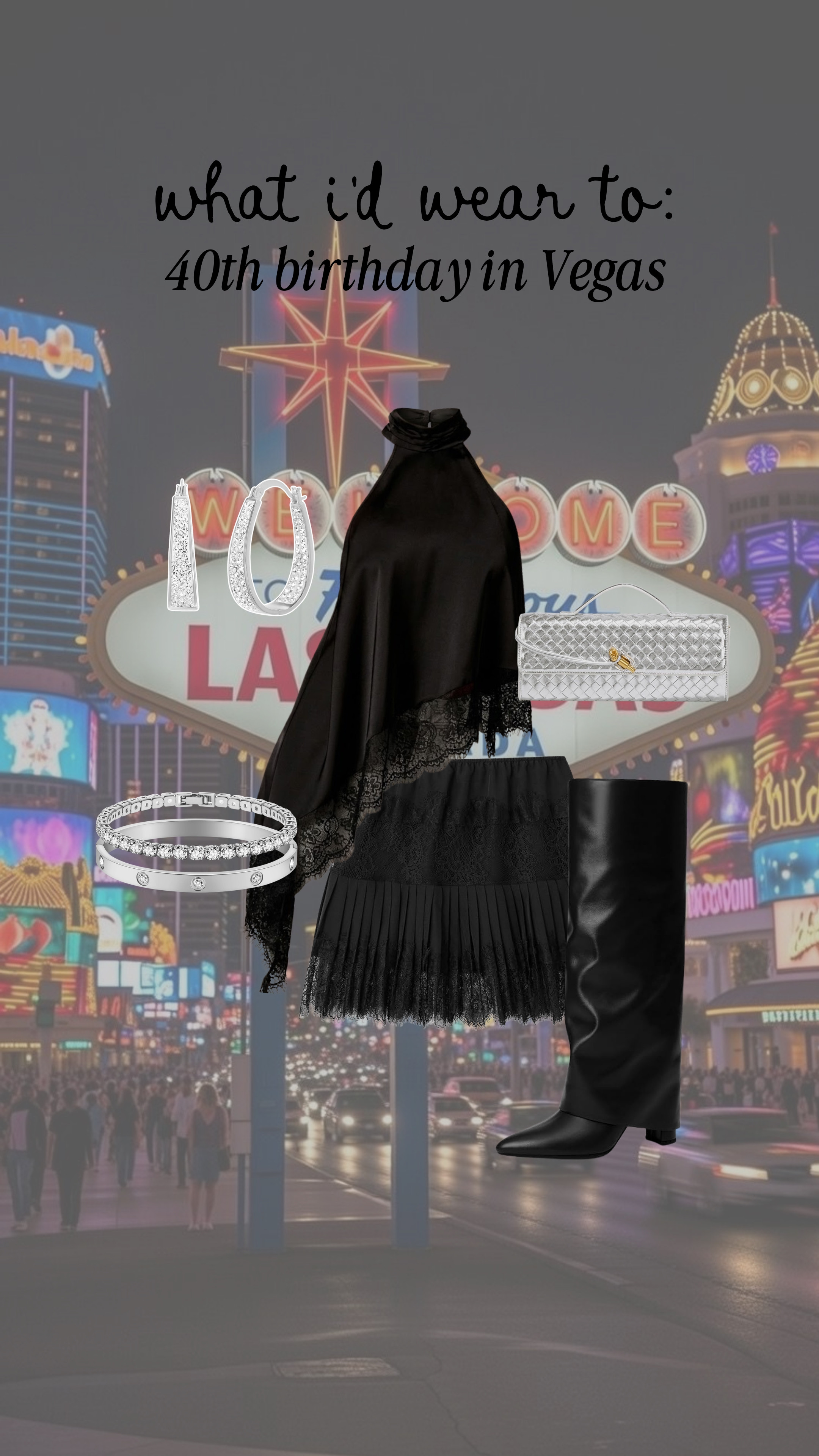 What I would wear to my 40th in Vegas! I have been loving lace recently! 

anti-pooch going out outfits, silver jewelry, birthday outfit 

 #LTKgrwm #LTKootd #LTKMidsize