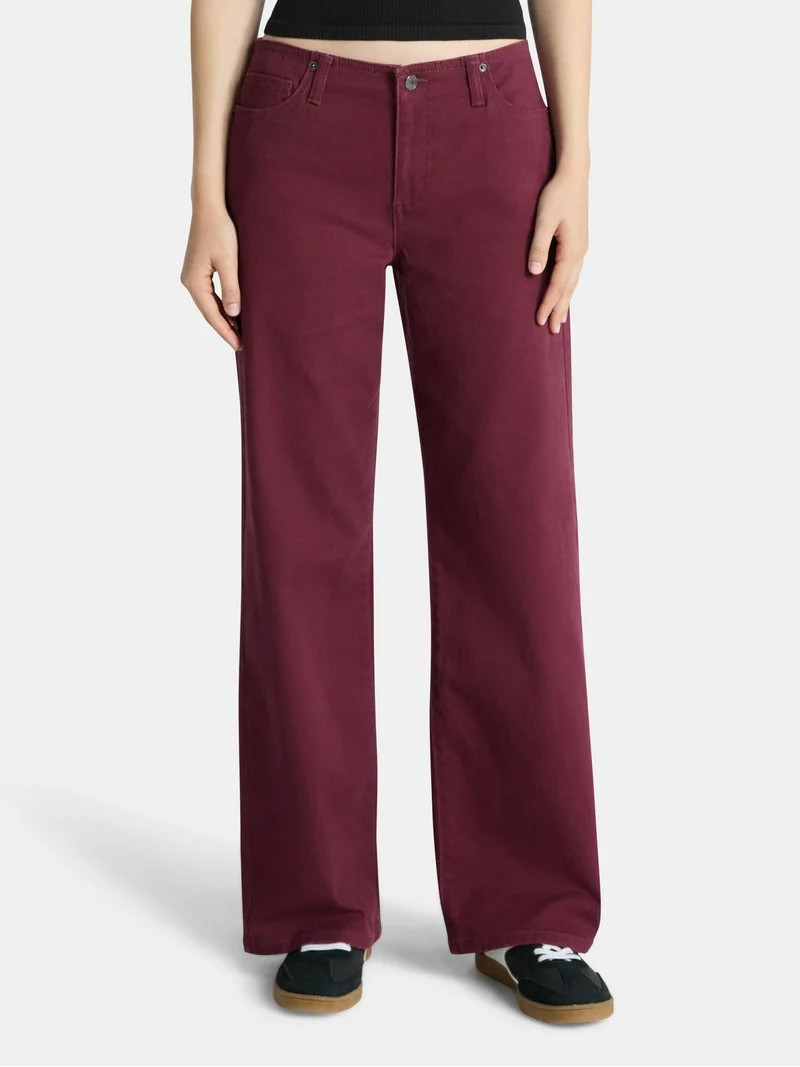 No Boundaries Baggy Wide Leg Jeans, 31.5'' Inseam, Women's | Walmart (US)