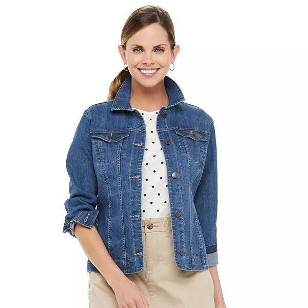 Women's Croft & Barrow® Jean Jacket | Kohl's