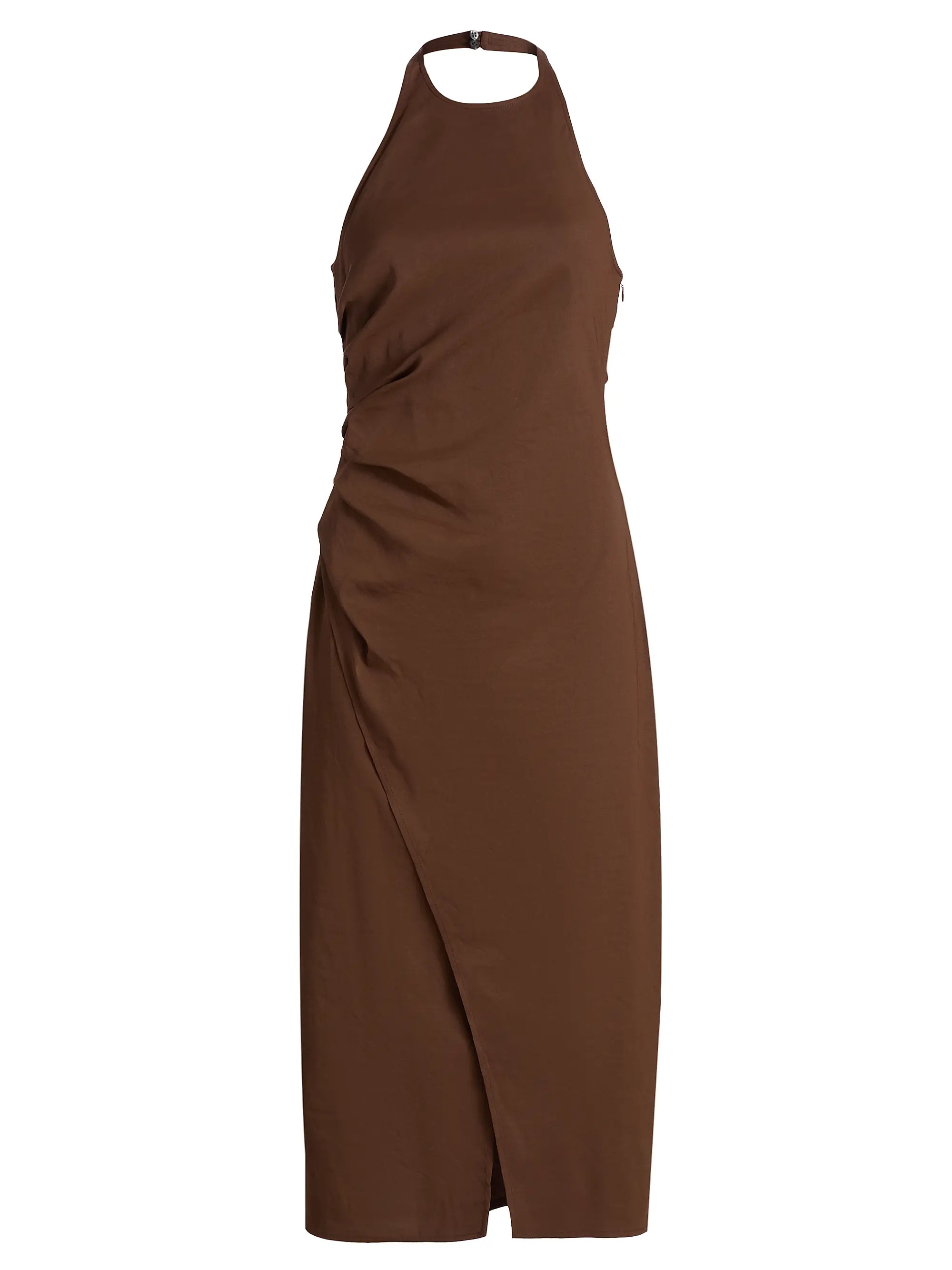 A.L.C. Sylvie Linen-Blend Wrap Midi-Dress | Saks Fifth Avenue | Saks Fifth Avenue