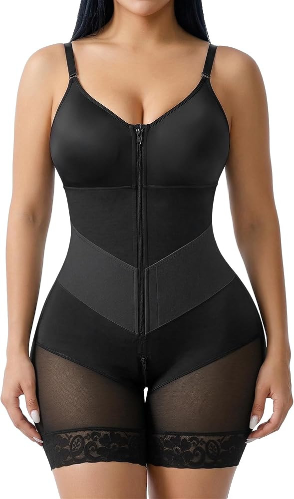 YIANNA V-Shaped Fajas Colombianas Shapewear for Women Tummy Control, Built-in Bust Pad Enhanced S... | Amazon (US)