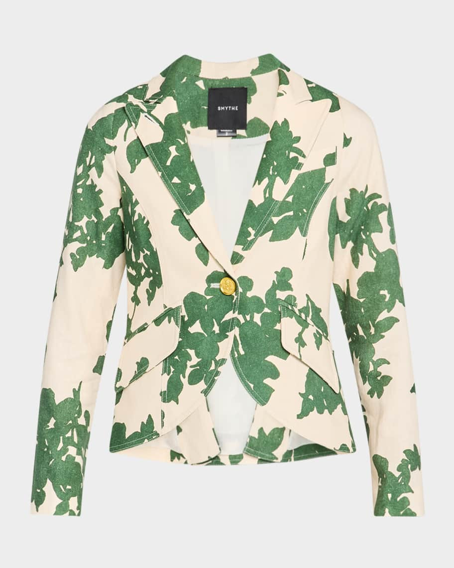 Smythe Floral One-Button Blazer | Neiman Marcus