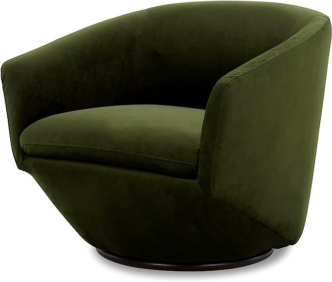 CHITA Swivel Armchair, Barrel Accent Chair in Velvet Fabric for Living Room Round Chair with Meta... | Amazon (US)