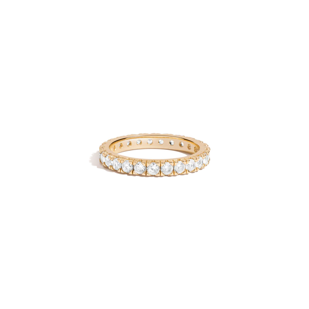 Lab Grown White Sapphire Eternity Ring | AUrate New York