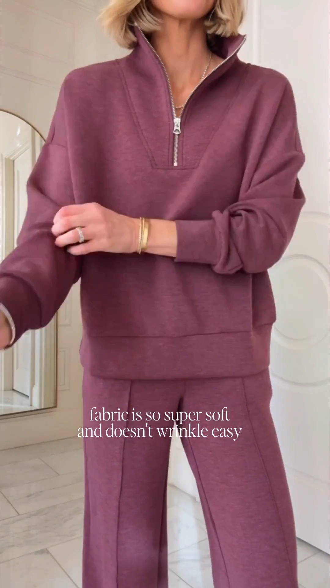 The best travel set. Love this look for an airport day, working from home, mom duty, it's the perfect lounge set. I'm 5'7 and wearing the 30" inseam.

#LTKTravel #LTKgrwm #LTKootd