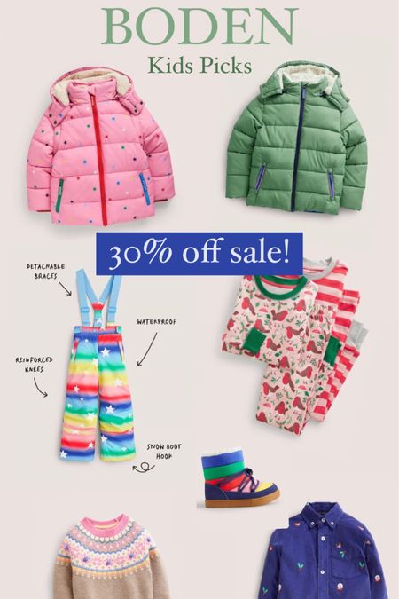 Kids picks for the Boden sale! Best winter coats and cutest clothes around!! 

#LTKSeasonal #LTKsalealert #LTKkids
