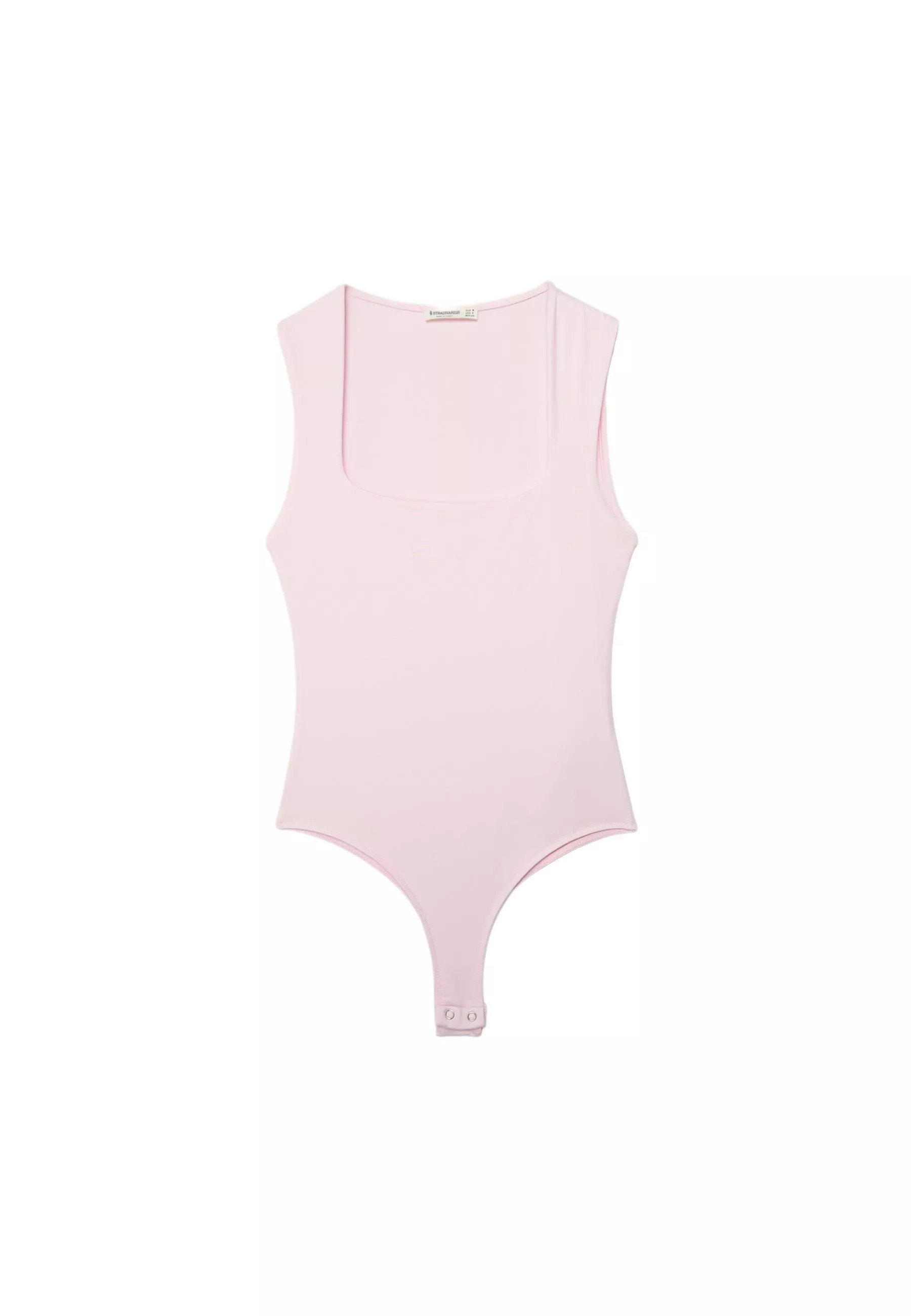 Polyamide square neckline bodysuit - Women's fashion | Stradivarius United Kingdom | Stradivarius (UK)