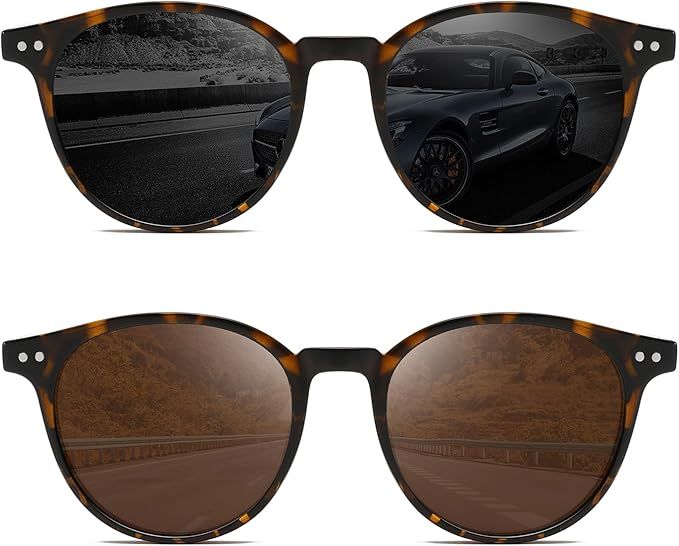 kimorn Sunglasses Womens and Men Polarized Retro Trendy Sun Glasses Vintage Round Frame K1515 | Amazon (US)