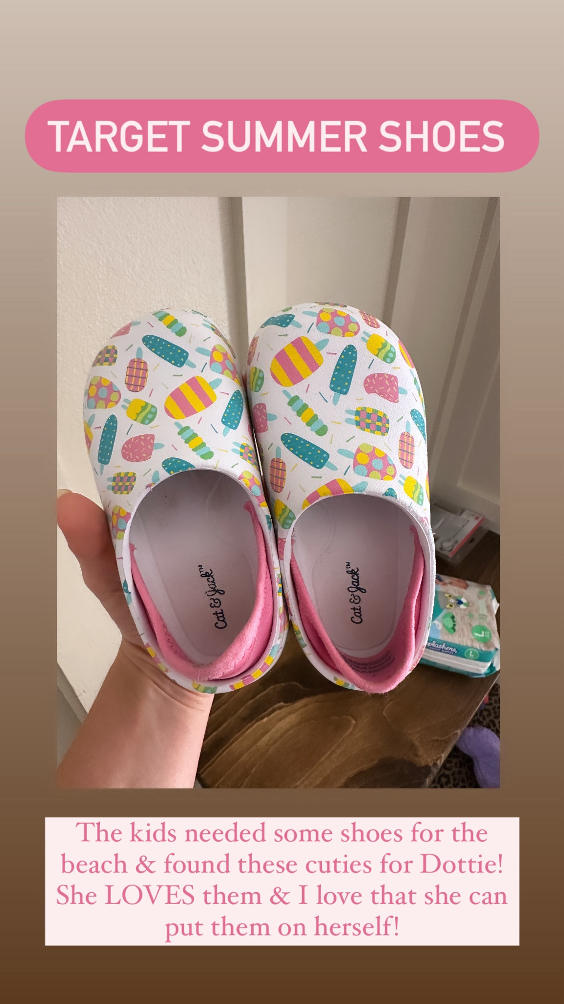 Kids croc look a likes but make them OH so cute!!! We needed some kids water shoes— Kids target summer sandals for the win! Love these ice cream sandals for toddler girls fashion. Perfect for beach, pool, travel or daily. Love that my toddler can put them on by herself! 


Kids shoes. Cat & jack toddler shoes. Toddler sandals. Slip on shoes. Kids summer outfit. Travel outfit. Beach shoes. Pool shoes. Target Kids clothes. 

#LTKSeasonal #LTKFamily #LTKKids