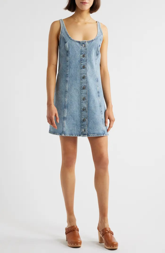 The Studded A-Line Denim Minidress | Nordstrom Rack
