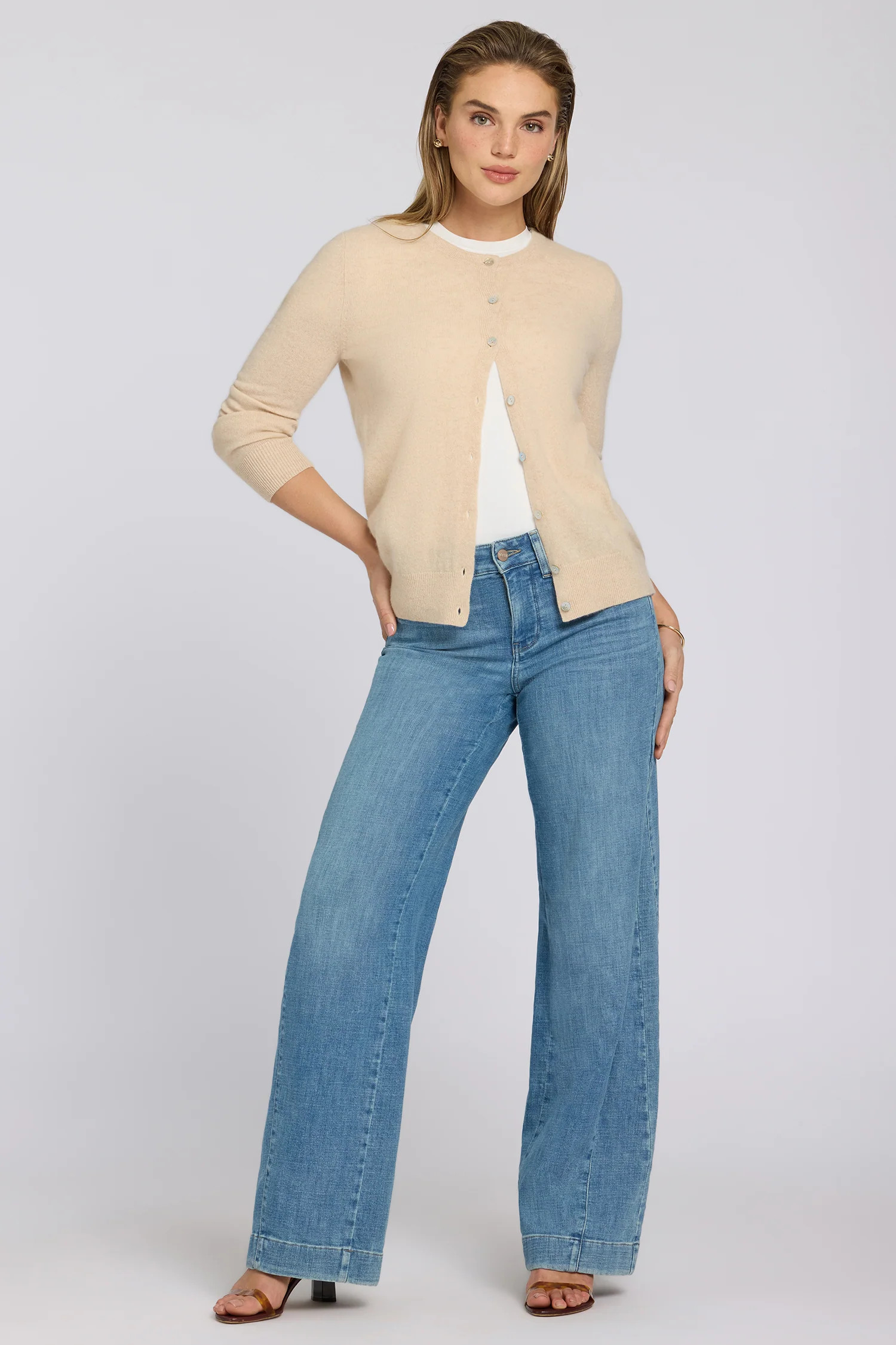 Teresa Wide Leg Jeans - Dawn Rock | NYDJ