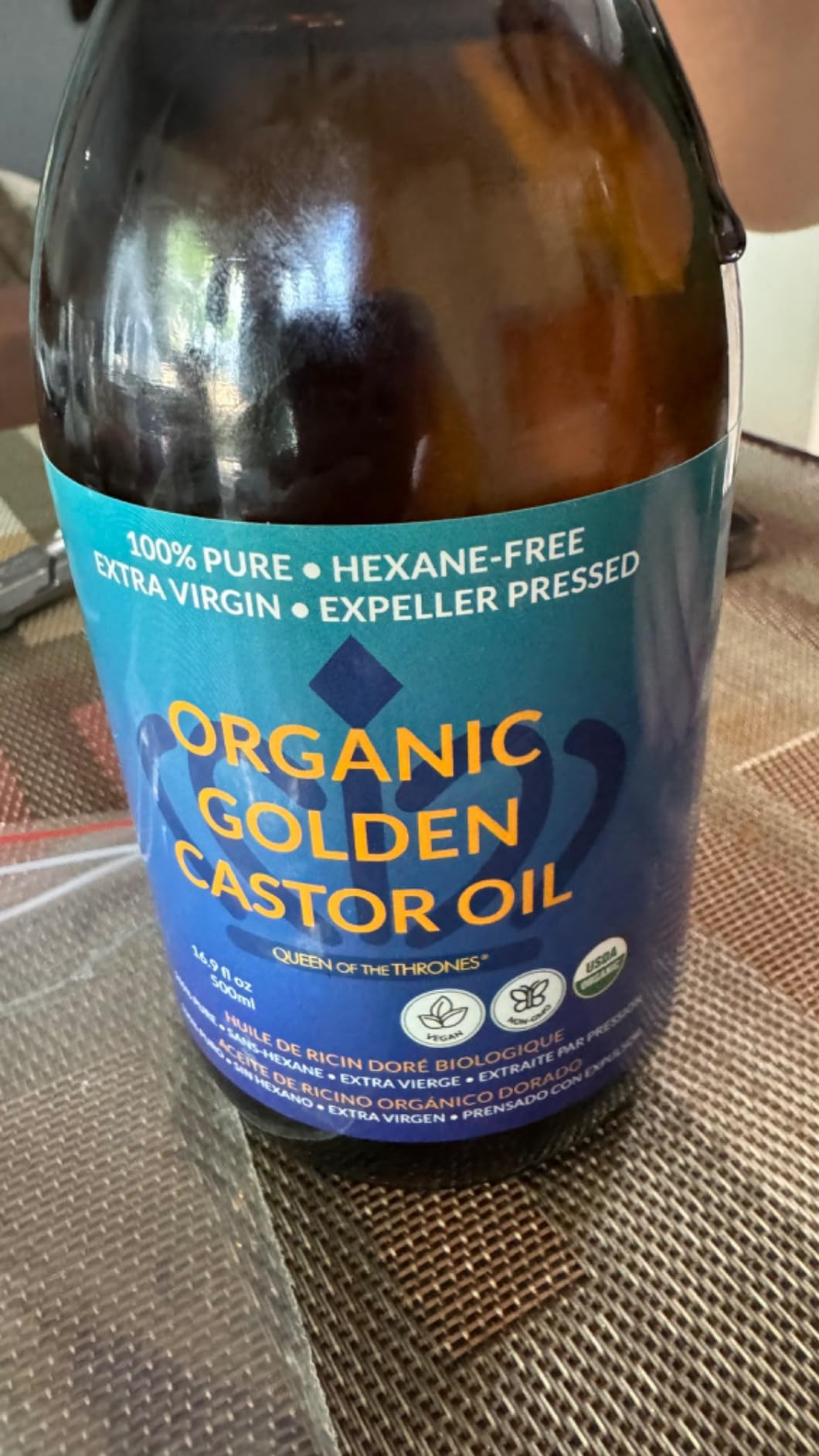 QUEEN OF THE THRONES Organic Golden Castor Oil 3.38 oz (100 ml) | 100% Pure, Certified Organic, H... | Amazon (US)