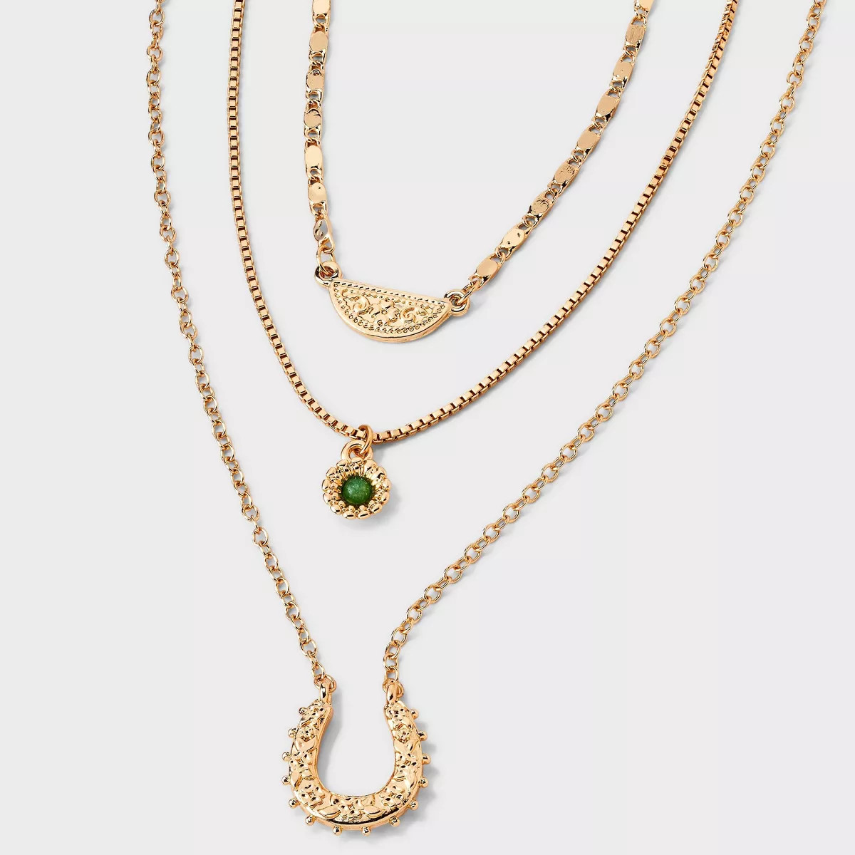 Horseshoe Pendant Multi-Strand Necklace - Universal Thread™ Gold | Target