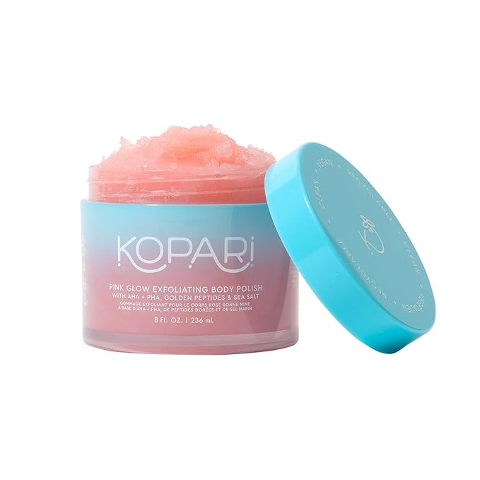 Kopari Exfoliating Body Scrub - Natural Body Scrub, AHA Vegan, Body Polish for Women, Pink Haze, ... | Amazon (US)