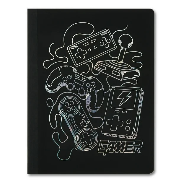 Pen+Gear Composition Book, Wide Ruled, 7.5"x 9.75", Poly Cover,Gamer Design, 80 Sheets - Walmart.... | Walmart (US)