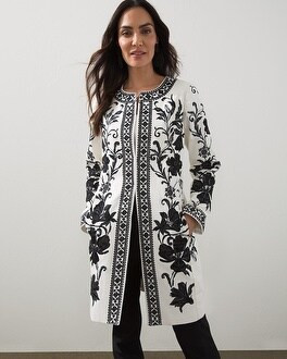 Black and White Embroidered Topper | Chico's