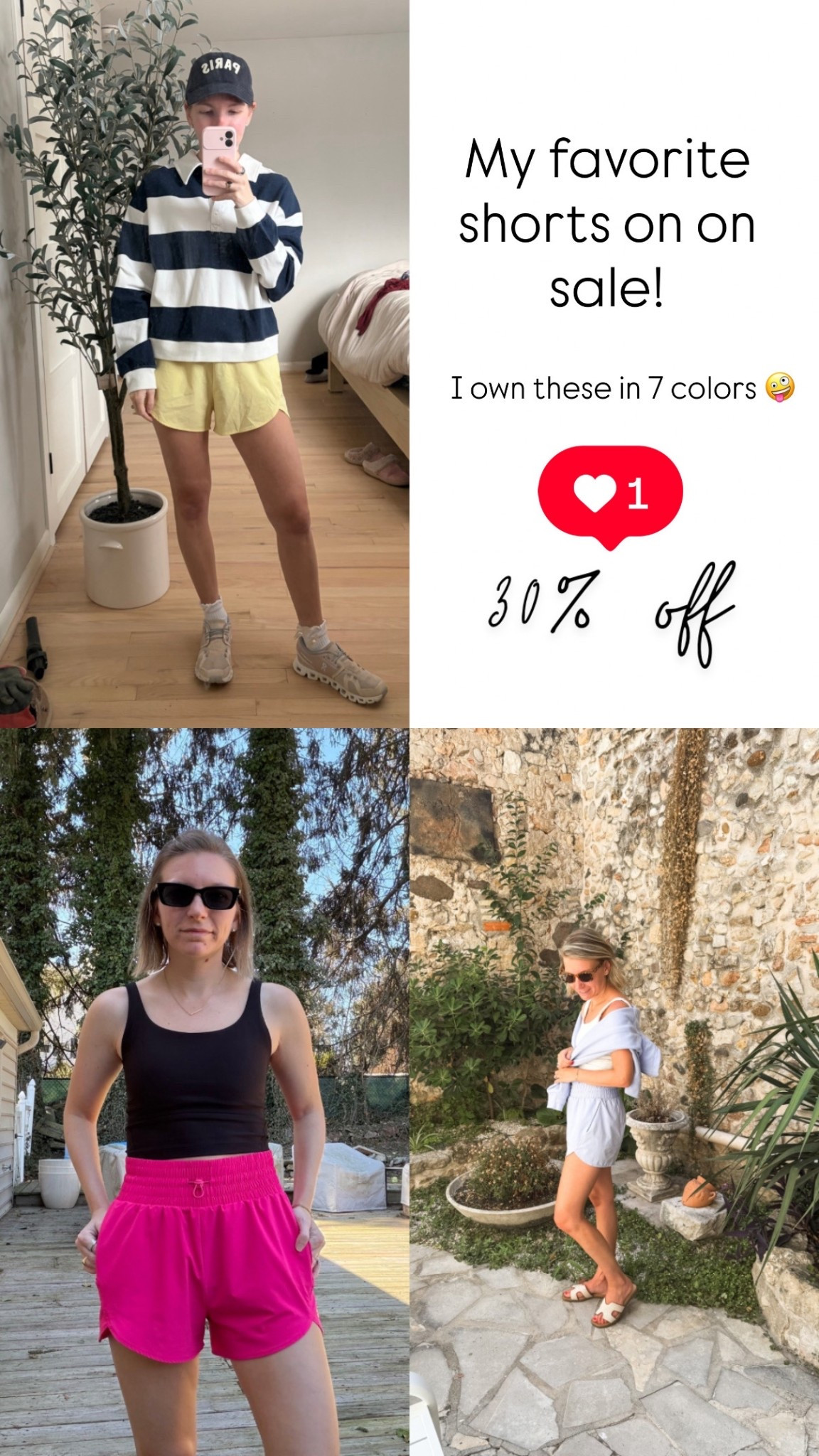 My favorite target shorts are 30% off!! I own these in 7 colors! Wearing xs  

#LTKActive #LTKmomlife #LTKPetite